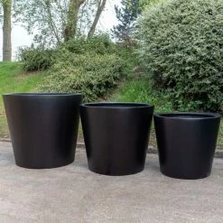 H73cm Large Classic Stone Composite Planter in Black -Cheap PLANTERS Store PP5024BL add image 4 184b