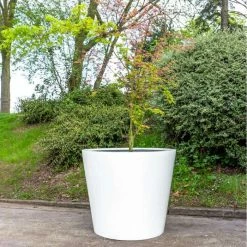 H73cm Large Classic Stone Composite Planter in White -Cheap PLANTERS Store PP5024WL add image 2 9415