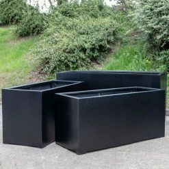 1.2m XL Stone Composite Trough Planter in Black -Cheap PLANTERS Store PP5025BXL add image 2 1273