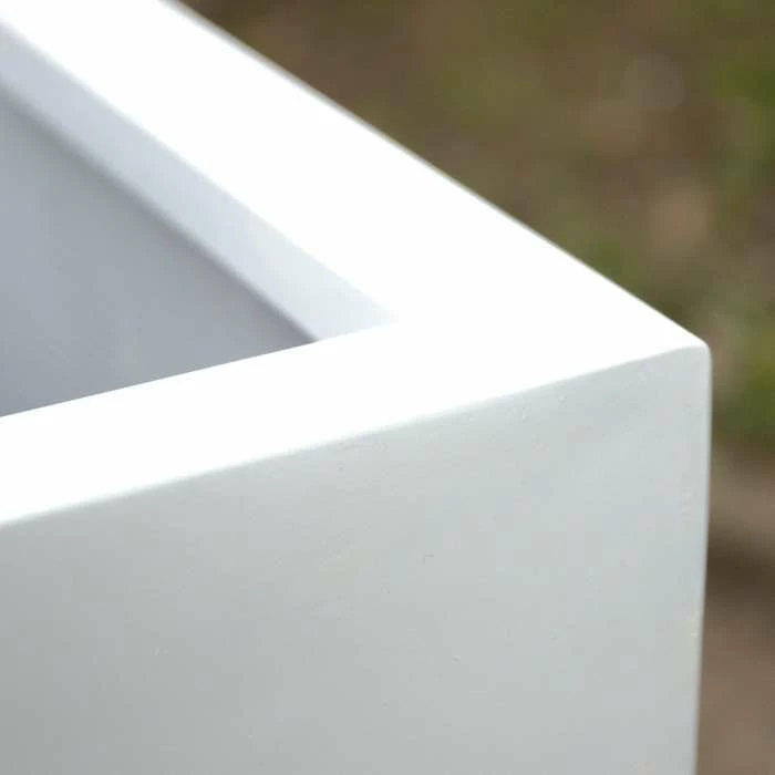 1.2m Large Stone Composite Trough Planter in White 3 1.2m Large Stone Composite Trough Planter in White - Image 3