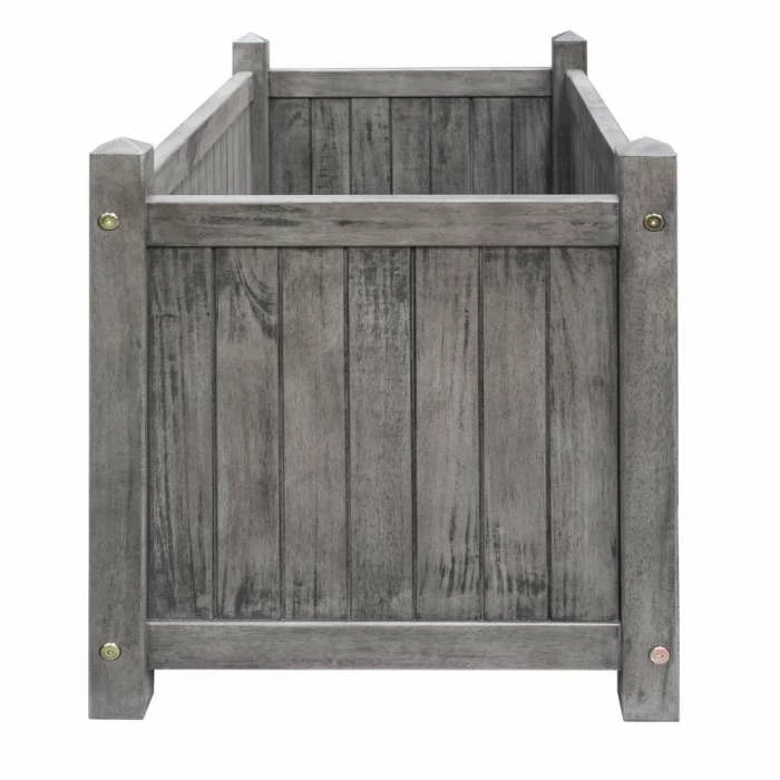80cm Alderley Grey Rectangular Hardwood Planter by Rowlinson® 5 80cm Alderley Grey Rectangular Hardwood Planter by Rowlinson® - Image 5