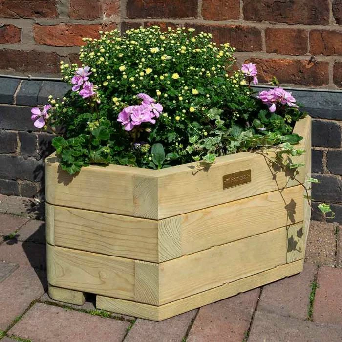 30cm Marberry Corner Hardwood Planter by Rowlinson® 1 30cm Marberry Corner Hardwood Planter by Rowlinson®