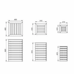 Set of 3 Wooden Contemporary Slatted Planters 7 Set of 3 Wooden Contemporary Slatted Planters -Cheap PLANTERS Store PP6089 add image 2 c3ee