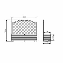 6ft Wooden Venice Trough and Trellis Planter 8 6ft Wooden Venice Trough and Trellis Planter -Cheap PLANTERS Store PP6091 add image 3 6a34