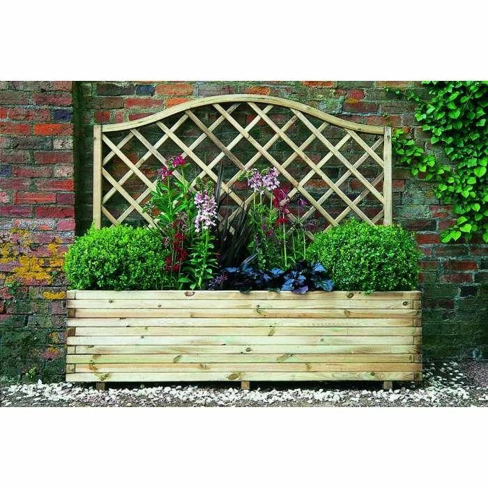 6ft Wooden Venice Trough and Trellis Planter 5 6ft Wooden Venice Trough and Trellis Planter - Image 5