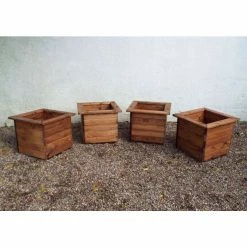 Charles Taylor Wooden Garden Set of 4 47cm x 38.5cm Square Planters 5 Charles Taylor Wooden Garden Set of 4 47cm x 38.5cm Square Planters -Cheap PLANTERS Store PP6094 add image 1 f38a