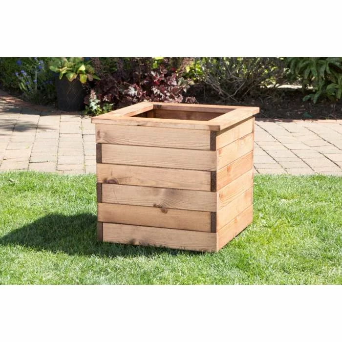 Charles Taylor Wooden Garden Set of 4 47cm x 38.5cm Square Planters 2 Charles Taylor Wooden Garden Set of 4 47cm x 38.5cm Square Planters - Image 2