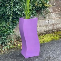 H95cm Tall Fibreglass 'S' Shape Planter in Matt Finish