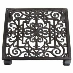 Cast Iron Square Pot Mover/ Trolley - 30cm (11in)