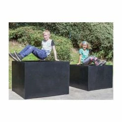 85cm Titanic Black Polystone Cube Planter -Cheap PLANTERS Store PP7758 add image 3 6873