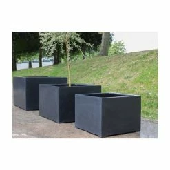 70cm Titanic Black Polystone Cube Planter -Cheap PLANTERS Store PP7759 add image 2 13a9