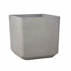 H48cm Volcanic Grey Square Planter - By Primrose™