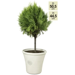 H44.5cm Smokey Cream Round Tuscan Planter - By Primrose™ -Cheap PLANTERS Store PP7793 main image b16c