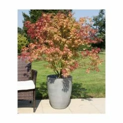 53cm Grey Cortina Stone Cone Planter - By Primrose™