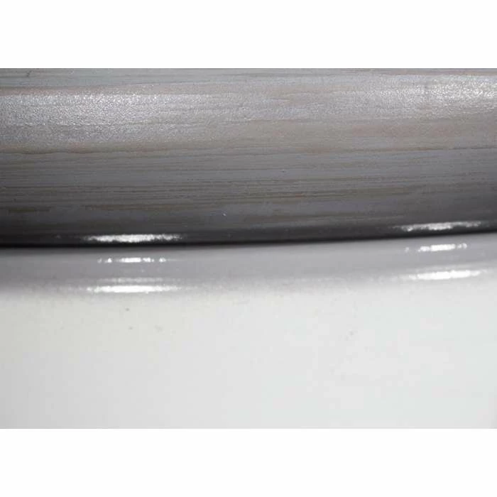 56cm Tuscan Round Planter in White with Grey 6 56cm Tuscan Round Planter in White with Grey - Image 6