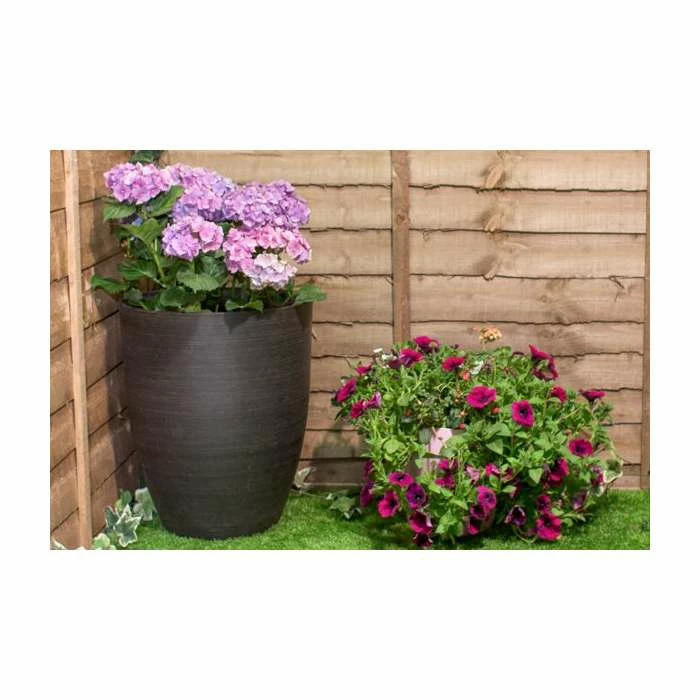 53cm Black Cortina Stone Cone Planter - By Primrose™ 3 53cm Black Cortina Stone Cone Planter - By Primrose™ - Image 3