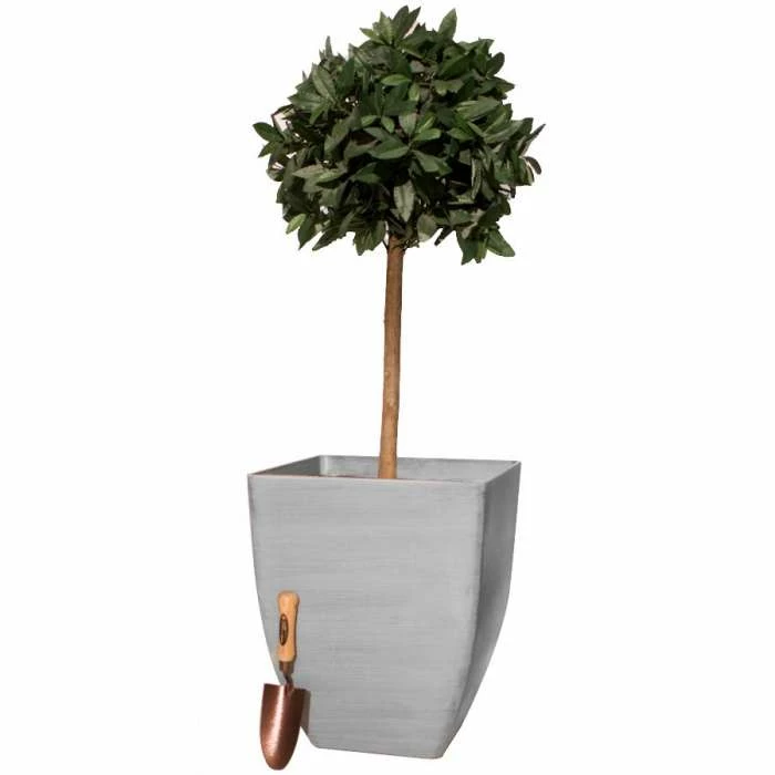 52cm Grey Cortina Stone Effect Square Planter - By Primrose™ 2 52cm Grey Cortina Stone Effect Square Planter - By Primrose™ - Image 2