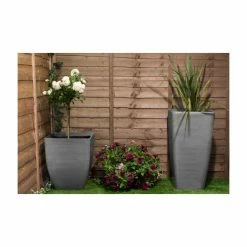 52cm Grey Cortina Stone Effect Square Planter - By Primrose™ 7 52cm Grey Cortina Stone Effect Square Planter - By Primrose™ -Cheap PLANTERS Store PP7868 add image 2 f835