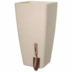 76cm White Stone Effect Flared Square Planter - By Primrose™ -Cheap PLANTERS Store PP7869 add image 1 6bd2