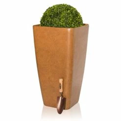 76cm Aged Rust Flared Square Planter - By Primroseâ„¢