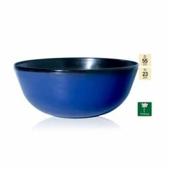 55cm Royal Blue Glaze Effect Bowl Planter - By Primrose™ -Cheap PLANTERS Store PP7878 add image 4 761d