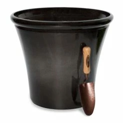 55cm Carbon Glaze Effect Bowl Planter - By Primrose™