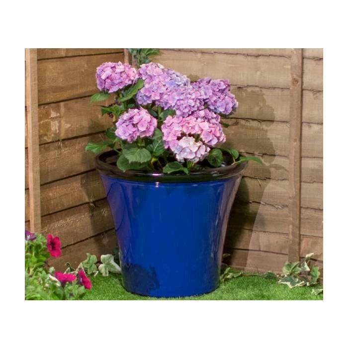 50cm Royal Blue Glaze Effect Planter - By Primrose™ 4 50cm Royal Blue Glaze Effect Planter - By Primrose™ - Image 4