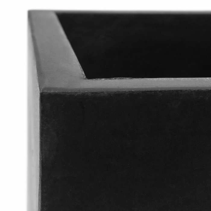 115cm Black Fibrecotta Rectangular Planter with LED Lights 4 115cm Black Fibrecotta Rectangular Planter with LED Lights - Image 4