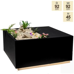 92cm Black Fibrecotta Square Planter with LED Lights -Cheap PLANTERS Store PP7921 main image 5f0a