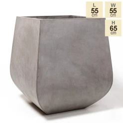65cm Oslo Rounded Base Concrete Square Planter -Cheap PLANTERS Store PP7958 main image 9b05