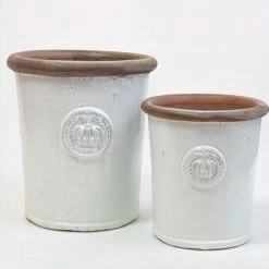 50cm White Rimmed Provence Detail Tall Planter - Large -Cheap PLANTERS Store PP7966 add image 4 5892