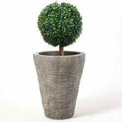 50cm Stackable Scrape Texture Concrete Flared Planter - Small -Cheap PLANTERS Store PP7981 add image 2 c876