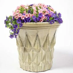 46cm Barcelona Glazed Yellow Ceramic Geometric Flared Pattern Planter -Cheap PLANTERS Store PP7983 add image 2 ecdd