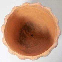 50cm Terracotta Scalloped Finish Tall Planter - Medium -Cheap PLANTERS Store PP7996 add image 3 a99a