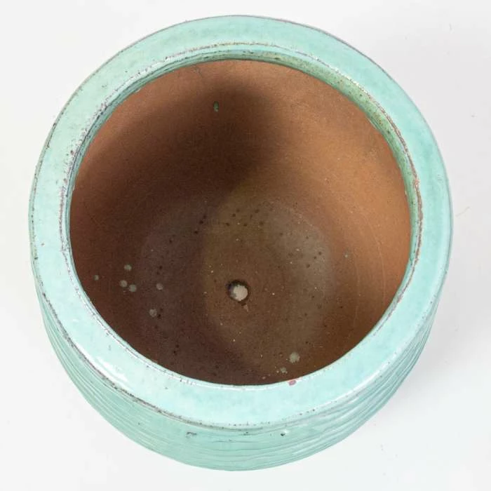 50cm Glazed Blue Ceramic Planter 4 50cm Glazed Blue Ceramic Planter - Image 4