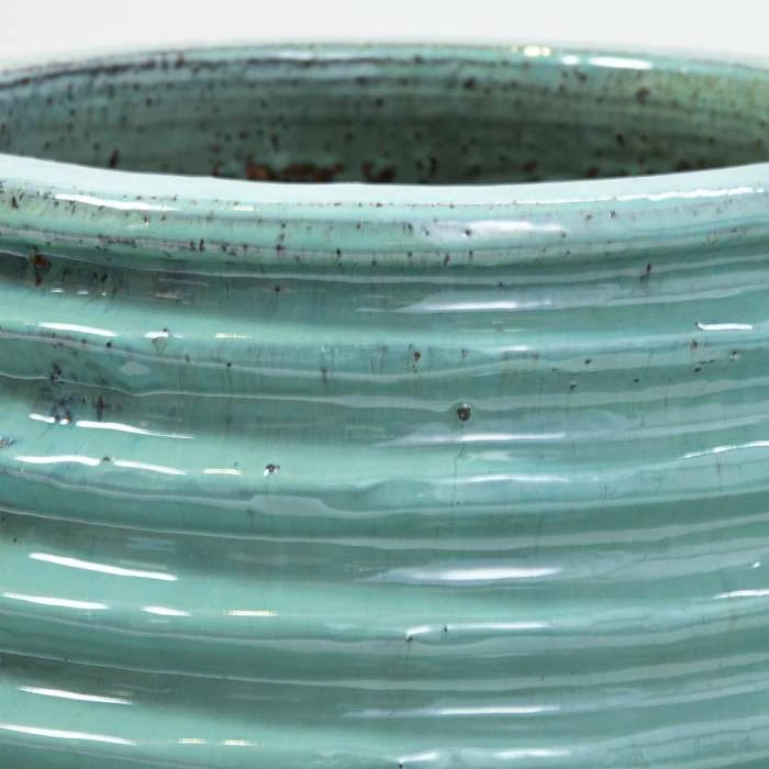 50cm Glazed Blue Ceramic Planter 5 50cm Glazed Blue Ceramic Planter - Image 5