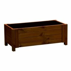 80cm Brown Wooden Trough Patio Planter 12 80cm Brown Wooden Trough Patio Planter -Cheap PLANTERS Store PP8010 add image 4 4e13
