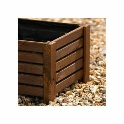 38cm Brown Wooden Cube Patio Planter 9 38cm Brown Wooden Cube Patio Planter -Cheap PLANTERS Store PP8013 add image 2 c617