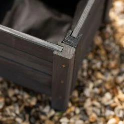 38cm Grey Wooden Cube Patio Planter -Cheap PLANTERS Store PP8014 add image 1 556b