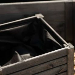 38cm Grey Wooden Cube Patio Planter -Cheap PLANTERS Store PP8014 add image 4 0937