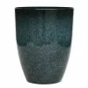 43cm Tall Round Planter in Dark Green