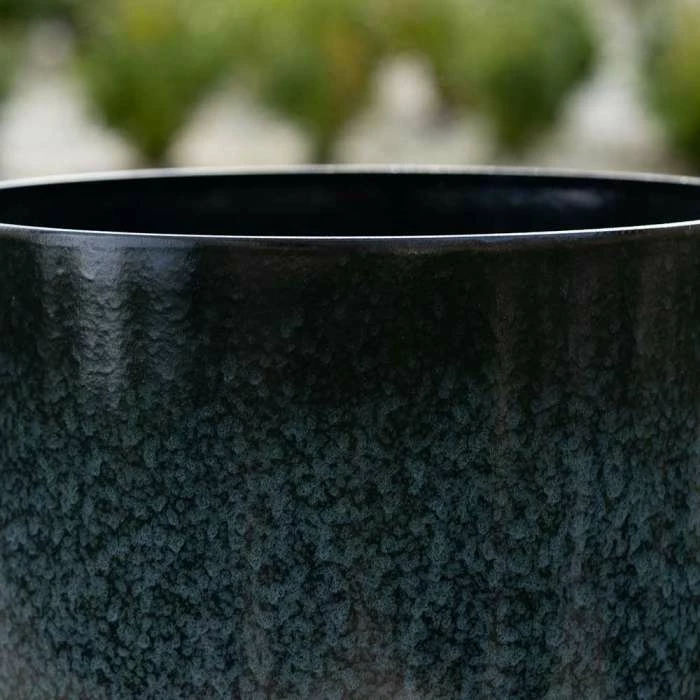 43cm Tall Round Planter in Dark Green 5 43cm Tall Round Planter in Dark Green - Image 5