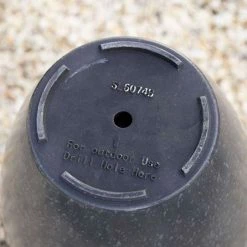 43cm Tall Round Planter in Grey -Cheap PLANTERS Store PP80GRYM bottom 606c