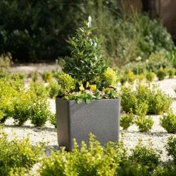 43cm Cube Planter in Black