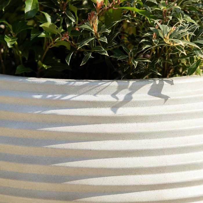 54cm Round Planter Pot in Beige 3 54cm Round Planter Pot in Beige - Image 3