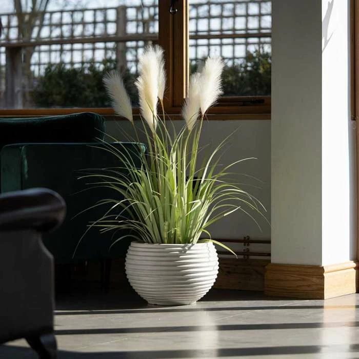 41cm Round Planter Pot in Beige 2 41cm Round Planter Pot in Beige - Image 2