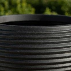 54cm Round Planter Pot in Black -Cheap PLANTERS Store PP82BLKL 3 bd6c
