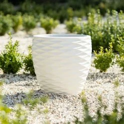 34cm Round Bilbao Planter in Ivory 9 34cm Round Bilbao Planter in Ivory -Cheap PLANTERS Store PP84WHTS 1 b1cb