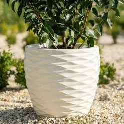 34cm Round Bilbao Planter in Ivory 10 34cm Round Bilbao Planter in Ivory -Cheap PLANTERS Store PP84WHTS 4 3c4d