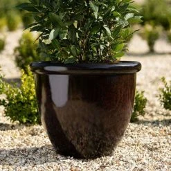 41cm Round Planter in Burgundy -Cheap PLANTERS Store PP85BLKM PP85BLKS 1 6e5d